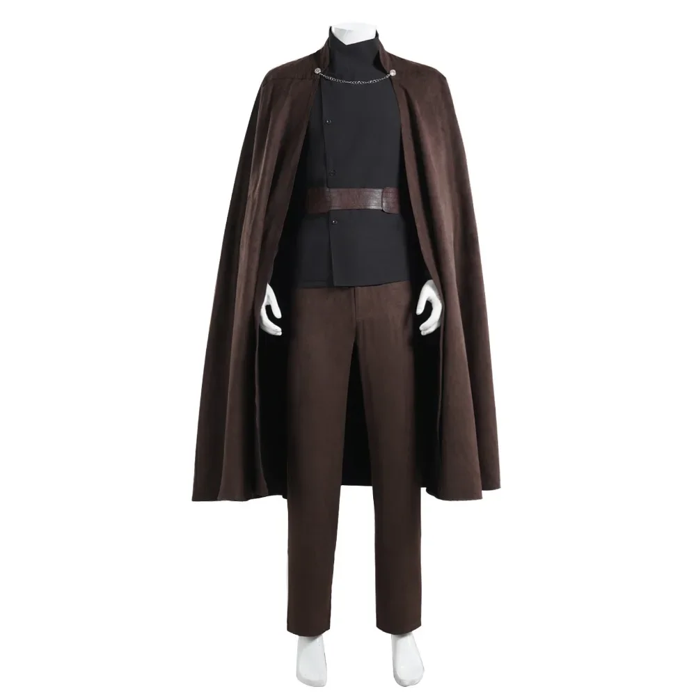 Dooku Movie Count Cosplay Costume Full Sets Brown Uniform Suits for Adult Outfit Carnival Party Performance Clothes Roleplay