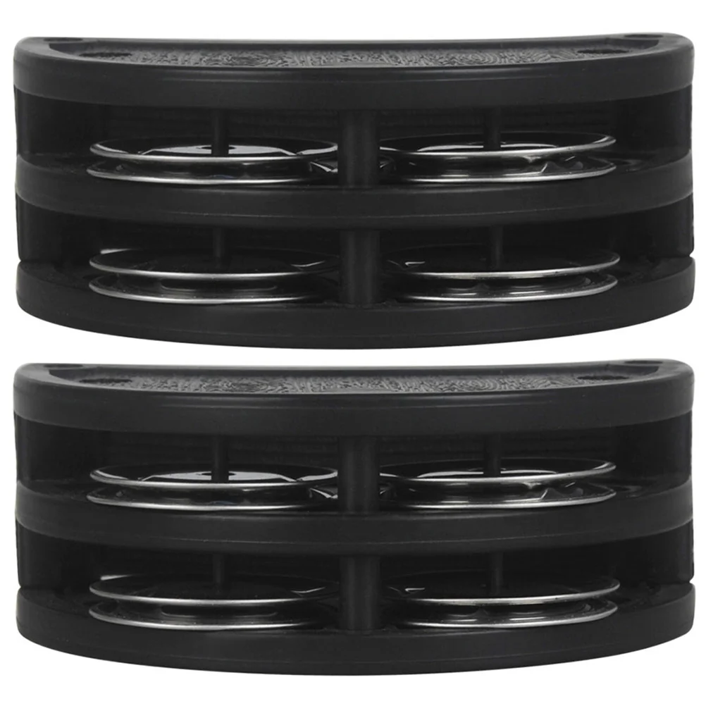 2 Pcs Foot Bell Shaker Double Row Rhythm Percussion Instrument Black Elastic Strap Stage Performance Party Prop
