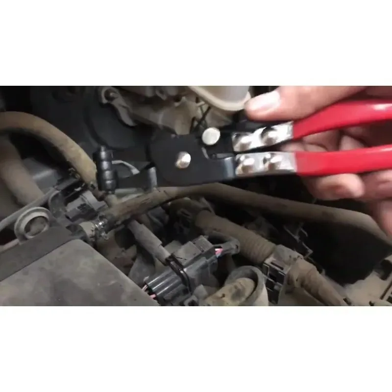 1 Uds. Extractor de abrazaderas de bloqueo para manguera de coche, alicates para manguera de tubo de agua, herramienta tipo anillo de banda plana para herramientas de extracción automática de jardín