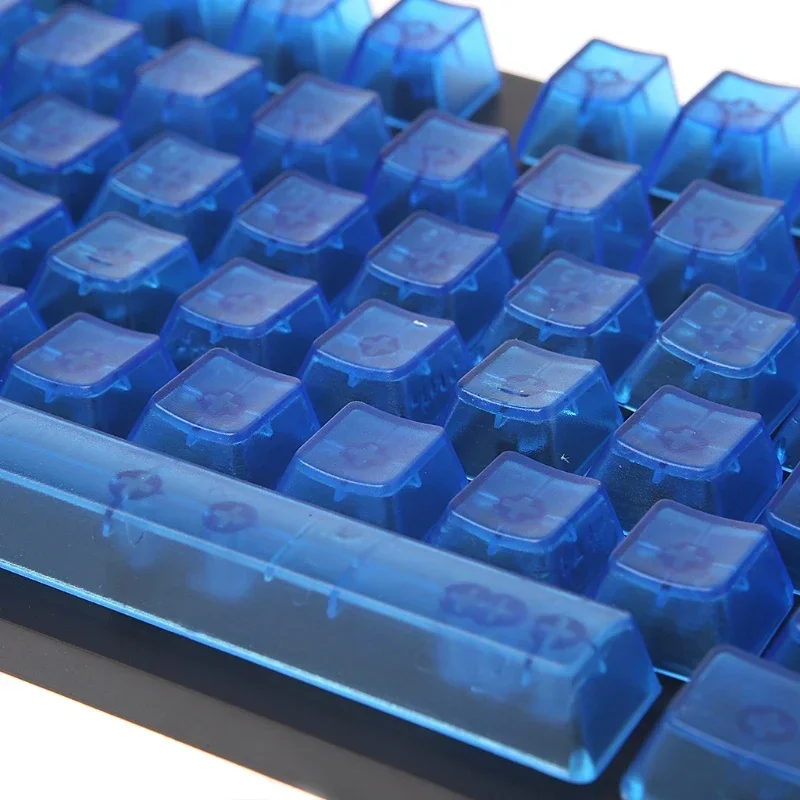 

104 Pieces No Print Blank Keyset ABS OEM Profile Shine Through Keycaps for Mechanical Keyboard (Only Keycap)