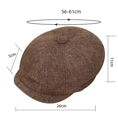 Klassisk hatt för män Kepsar Vintage Retro Tweed Peaky Blinders Baskerhatt Platt peaked keps Gatuhattar för kvinnor och män 6 best sales Liljflygplan - №1