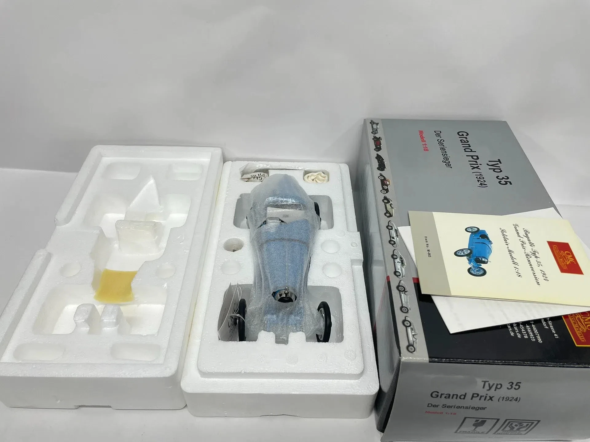 CMC 1:18 Typ 35 Grand Prix 1924 Simulation Limited Edition All Open Alloy Metal Static Car Model Toy Gift