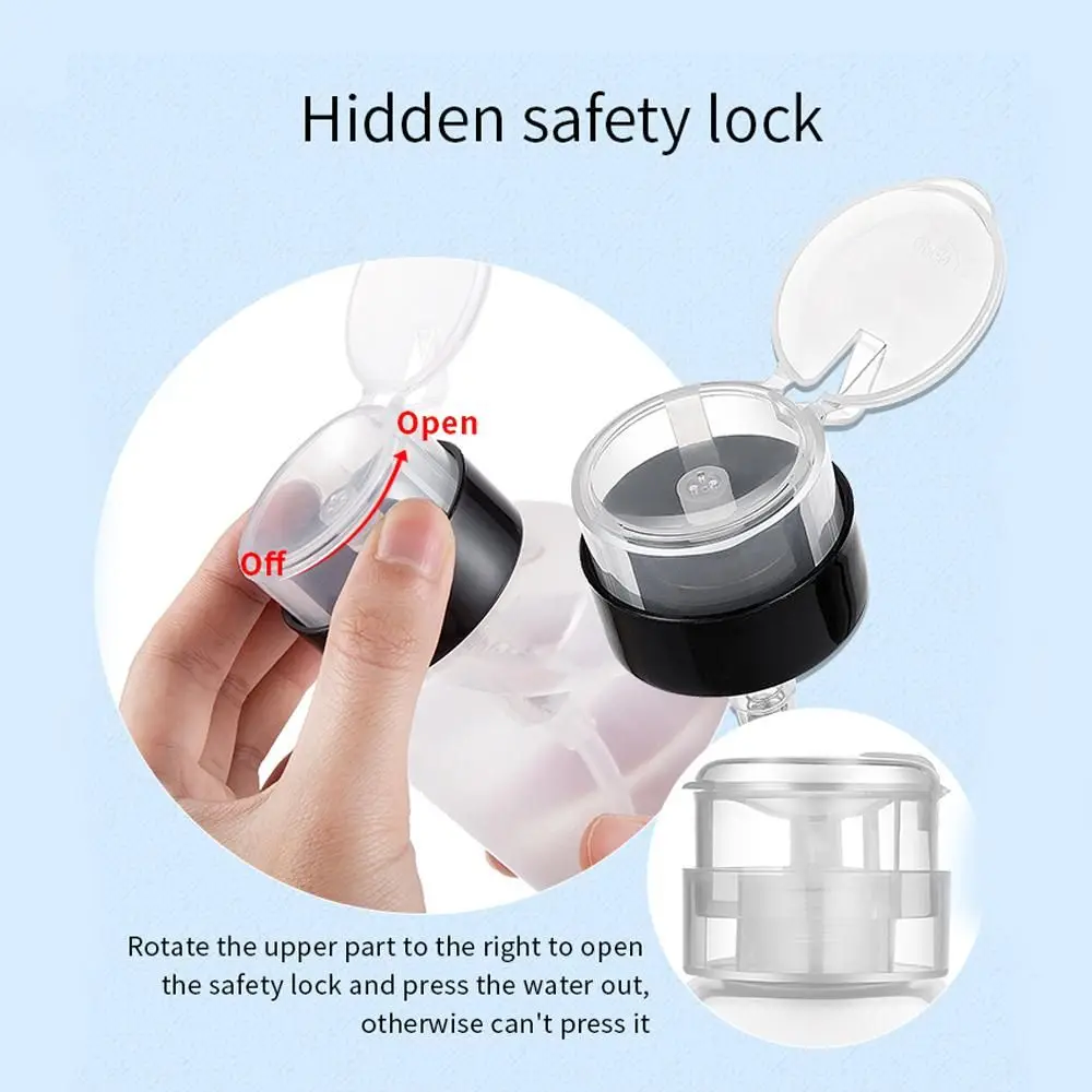 Gel Cleaner 250mL Dispenser Bottl Empty Plastic Refillable Bottles Nail Polish Remover Pump Dispenser Container Press Pumping