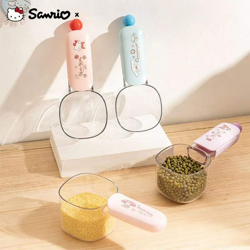 Sanrio Kitchen Rice Spoon Kawaii Hello Kitty Kuromi Melody Measuring Spoons Ins Korean Cartoon Anime Friend Birthday Gift