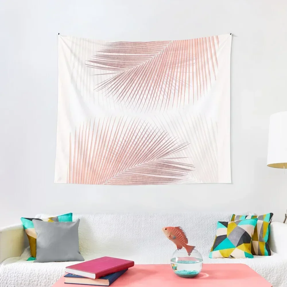 

Palm leaf synchronicity - rose gold Tapestry Luxury Living Room Decoration Room Decore Aesthetic Things To The Room Tapestry