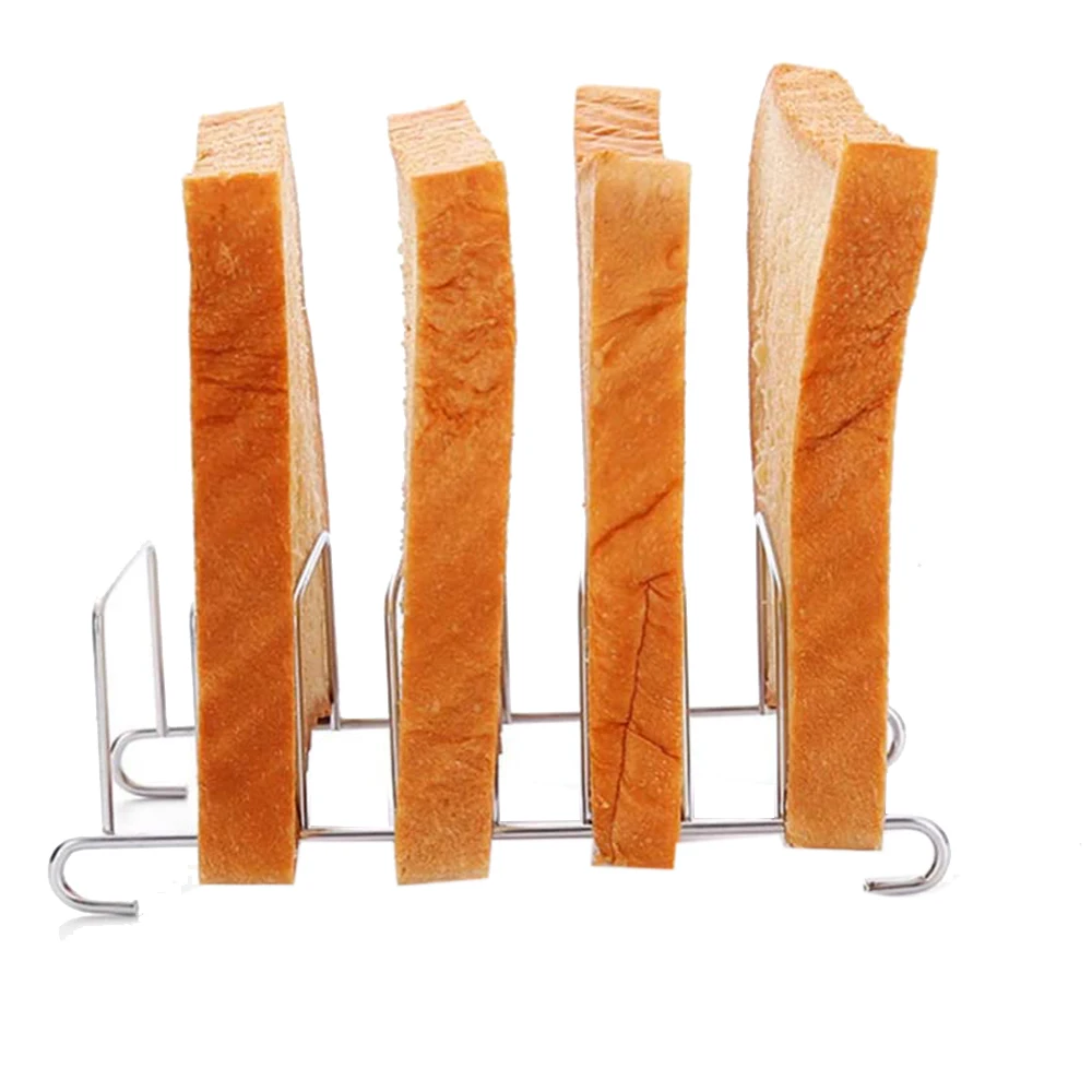 2 Pcs Toast Bread Rack Holder 8 Slice Holes Tool Cooling Grid Bread Rack Rectangle Air Fryer Accessories Organizer