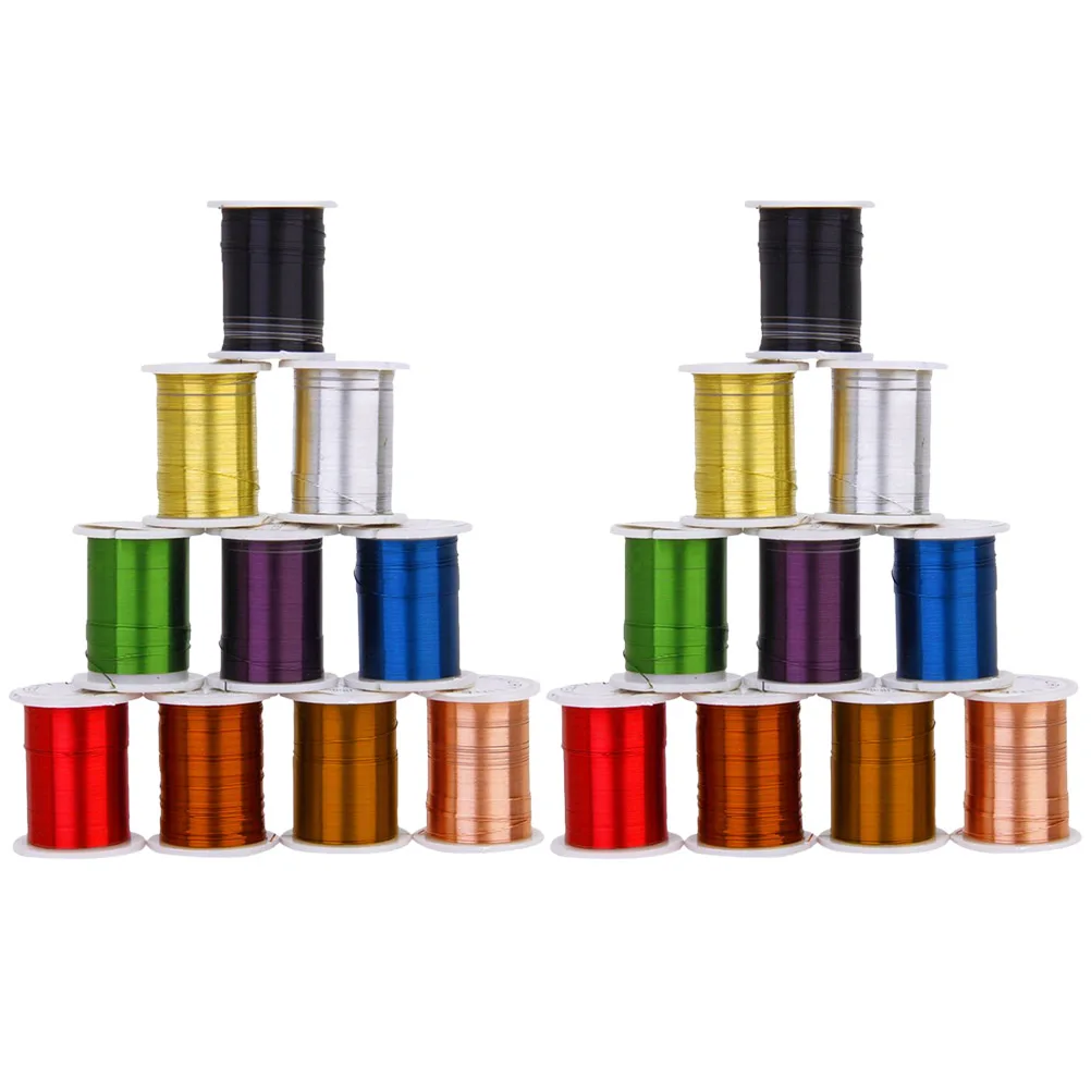

20 Rolls Colorful Copper Wire Jewelry Making Beading Thread Wrapped Crafts DIY Projects Flexible Ductible Durability Gifts