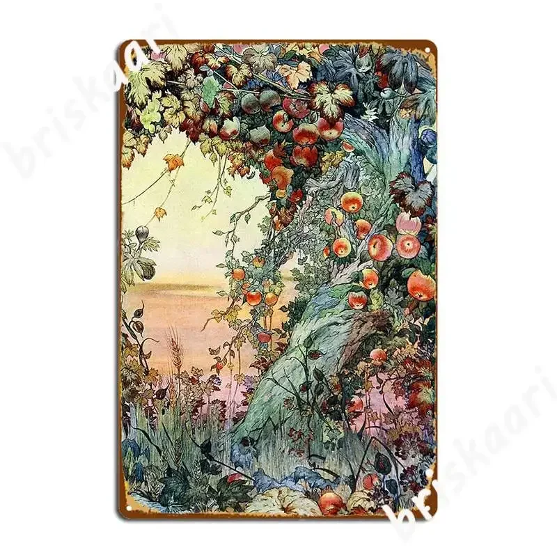 فواكه الأرض إدوارد جي ديتمولد لوحة معدنية ملصق جدار اللوحة حانة المرآب خمر تين تسجيل ملصق #2