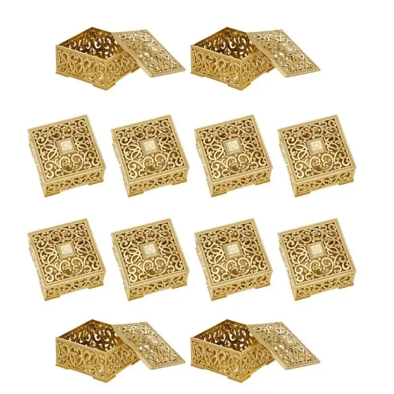 

E8BD Stylish European Plastic Candy Boxes with Lid For Sweet Treat Party