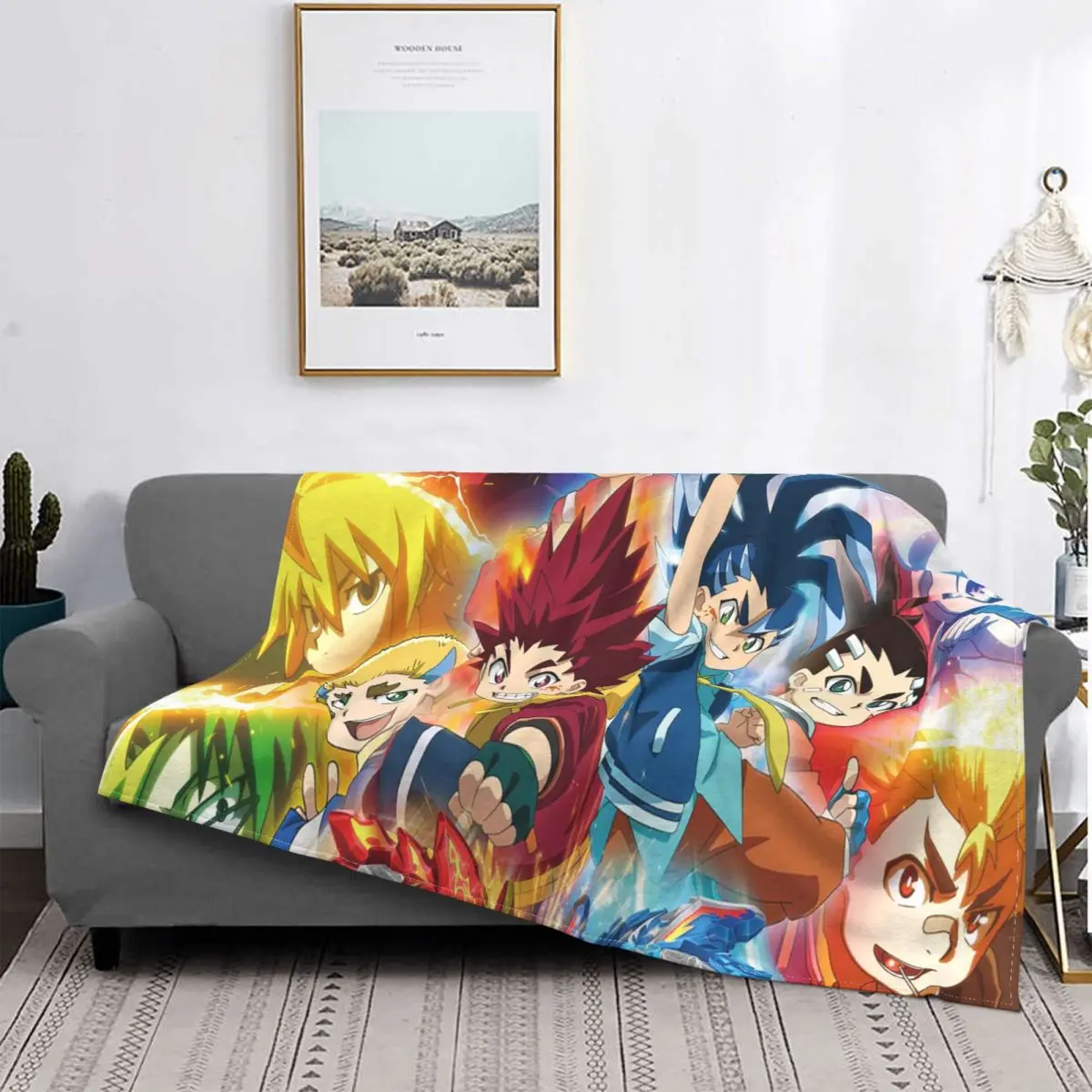 3D Print Beyblade Burst Blankets Sofa Cover Flannel Winter Anime Portable Warm Throw Blanket for Bedding Couch Bedding Throws