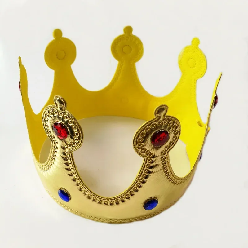 Halloween Royal King Queen GOLD CROWN Kids Scepter Props Cosplay Fancy Dress Hats Toy Birthday Headwear Party  Wedding Festival