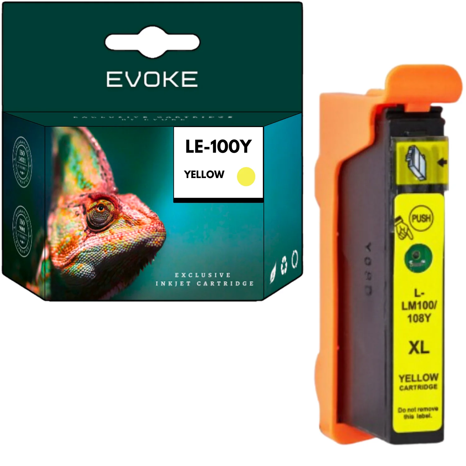 Evoke Compatibele Toner voor Lexmark 014N1071E 14N1071E 100Xy Geel 12 ml 550 Pagina's S300 S301 S302 S305 S405 S505 Pro205 Pro709 Pro901
