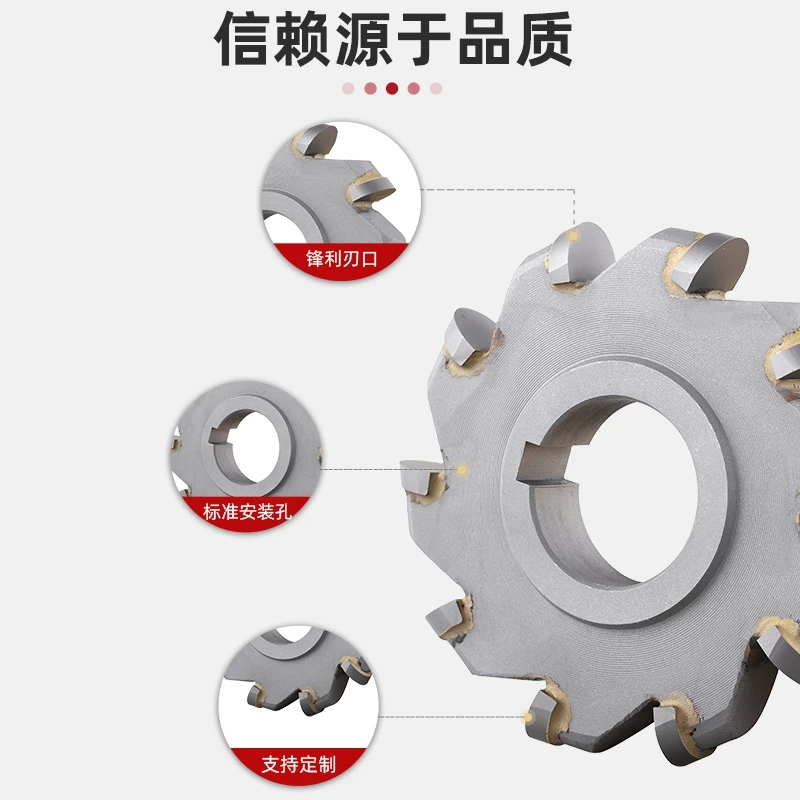 R3 R4 R5 Convex semicircular R milling cutter with carbide arc milling cutter spline circular groove forming milling cutter head