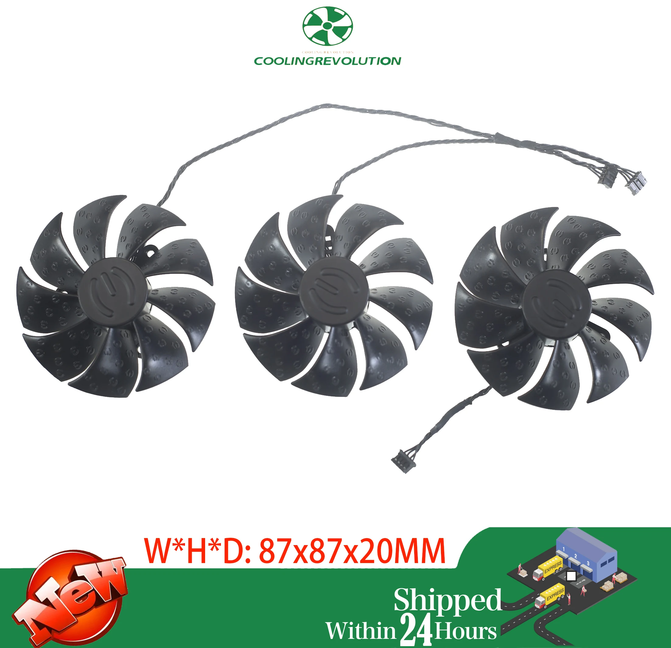 3PCS 87mm PLD09220S12H Graphics card fan for EVGA RTX2070 2070S 2080 2080S 2080Ti FTW3 ULTRA Graphics card fan