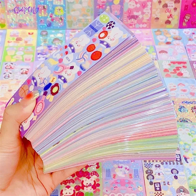 50Pcs Kawaii Stickers Scrapbooking Diy Journal Stationery Sticker Sheet Cute Deco Gift korean stationery  thank you stickers