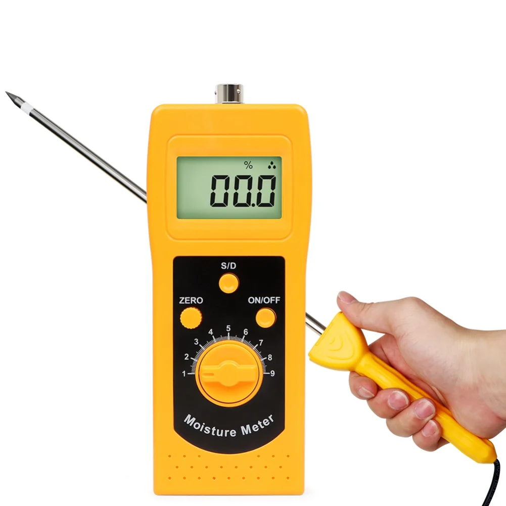 

Moisture Meter with Automatic Shutdown and Data Hold Function for Efficient Humidity and Water Content Reading