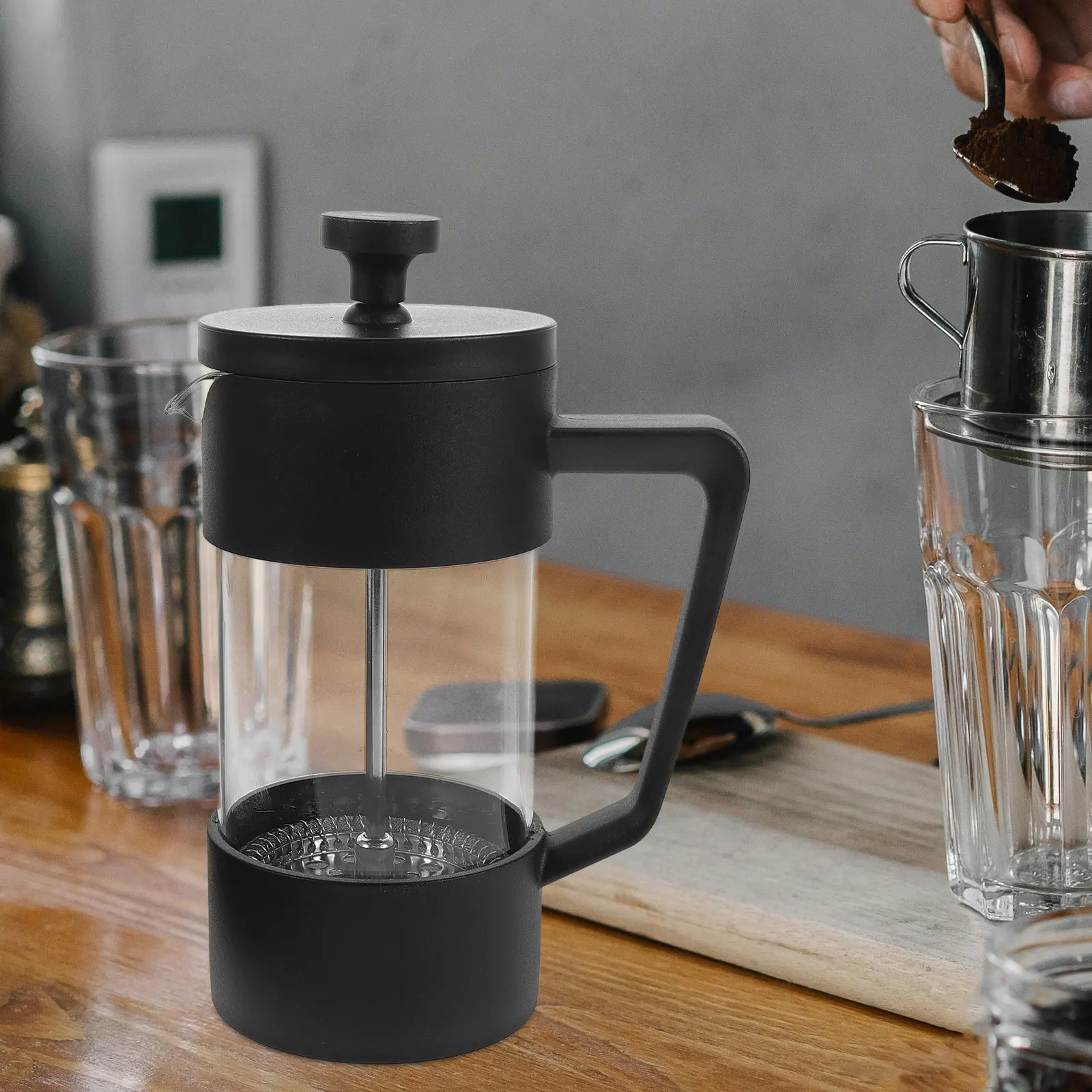 Coffee Maker 350Ml Borosilicate Glass Cold Brew Hot Coffee Pot Kitchen Camping Travel Elegant Design