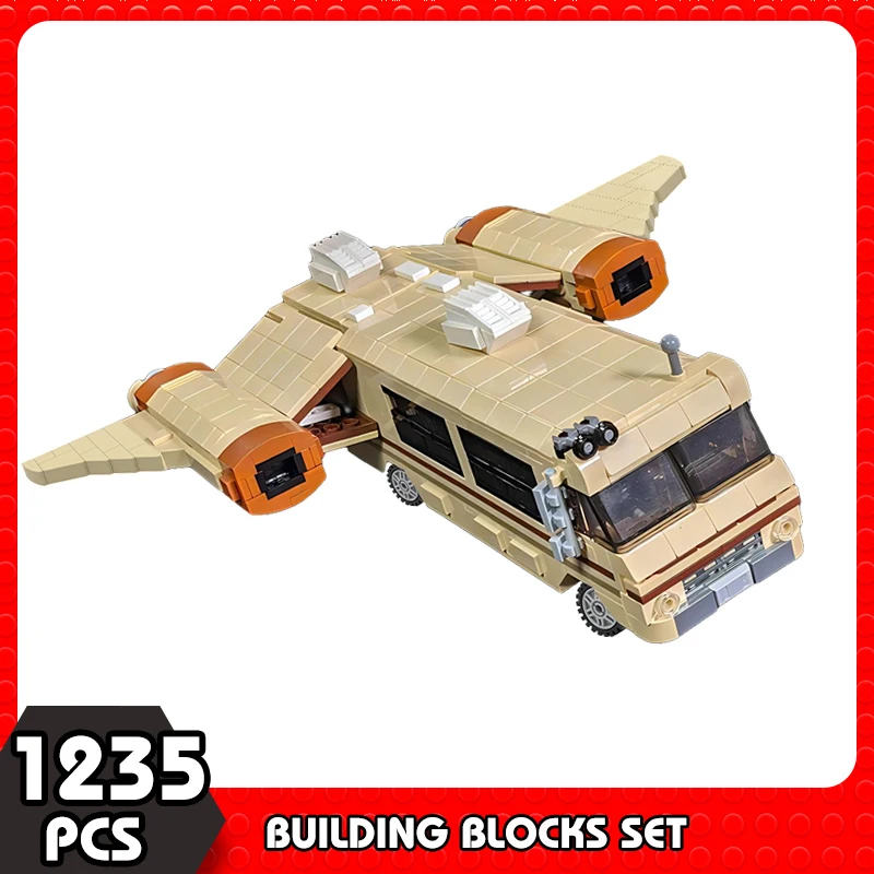 

MOC Movie Spaceballs RV Van Vehicle Eagle-5 Technical Car Rocket Spaceship Building Blocks Speed Champion Bricks Toys