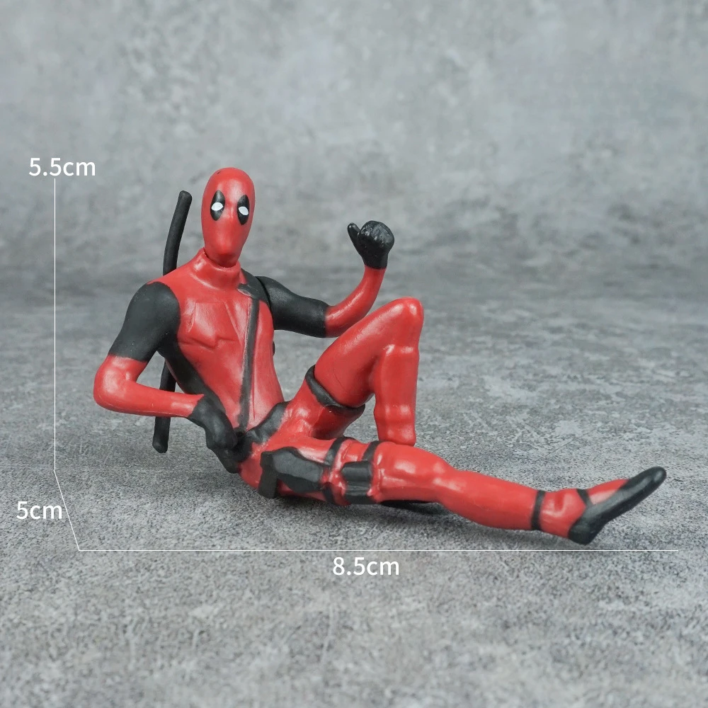 Anime Deadpool Action Figure Kawaii Car Interior Decoration Toys Pendant Car Accessories Model Mini Doll Figurine Kids Toy Gift