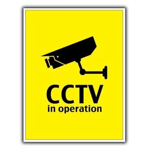 f1,CCTV IN OPERATION Security Camera - METAL SIGN WALL PLAQUE 8X6 20cmX15cm