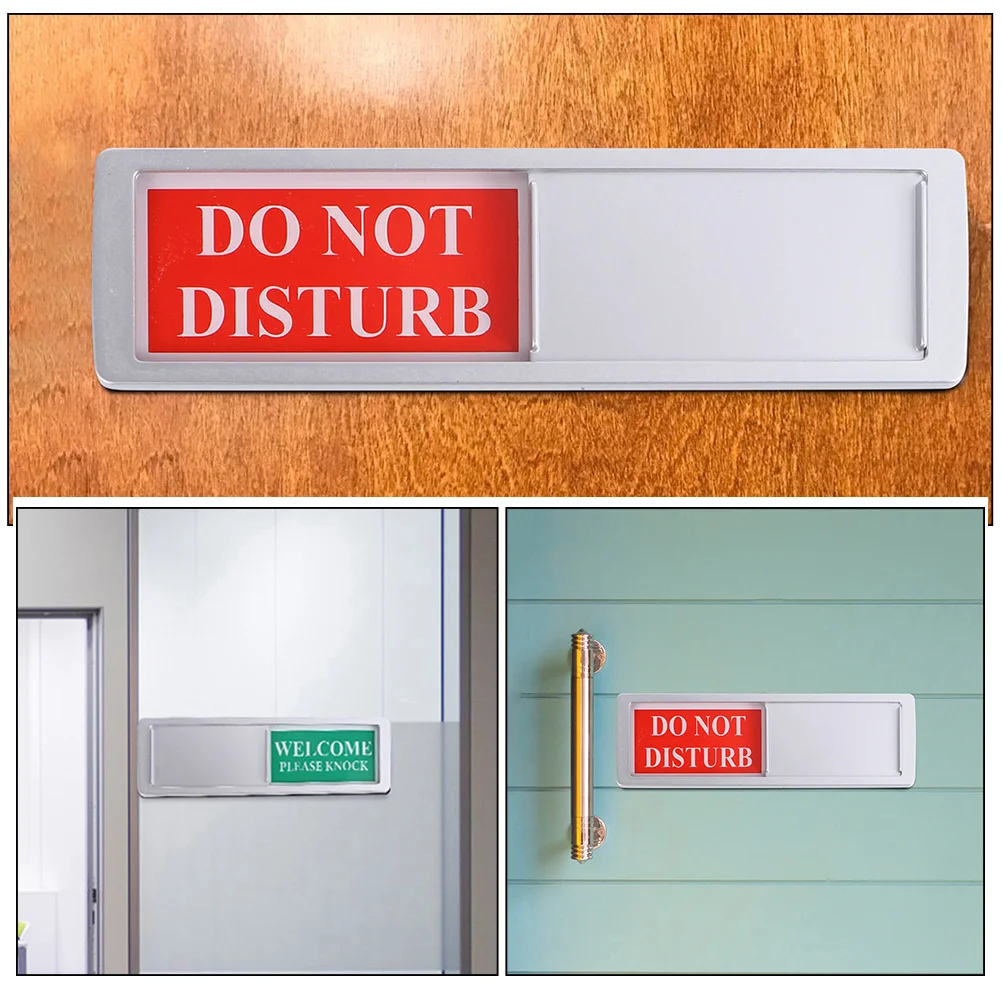 

4Pcs Do Not Disturb Privacy Sign Magnetic Aluminum Door Sign for Hotel Office Door Knob Reminder Tag Room Doorknob Tag