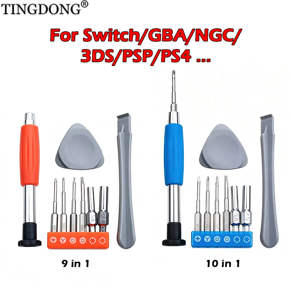 Schraubendreher-Set, Reparaturwerkzeug-Kit für Spielkonsolen, Demontage- und Öffnungswerkzeug für Switch, GBA, 3DS, PSP, NGC, PS4, Reparaturteile