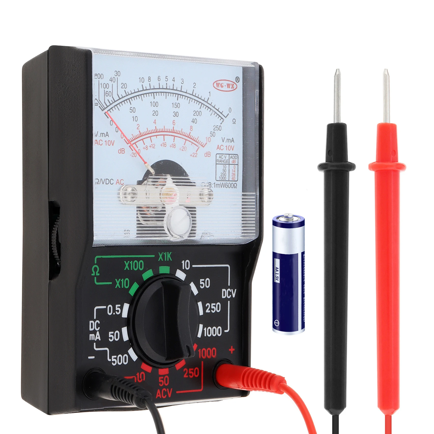 

Analog Multimeter Electric AC/DC Include AA Battery Voltage Voltmeter Ammeter, Analog Pointer Multi Meter Testing Instrument