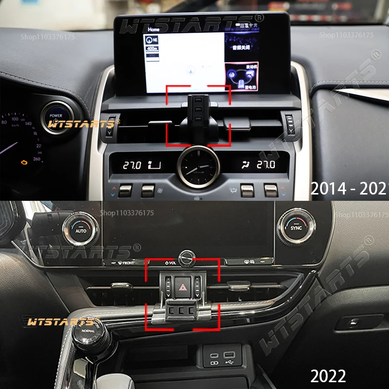 Supporto per telefono per auto Navigazione GPS per Lexus NX AZ20 AZ10 2014-2022 Supporto per telefono rotante regolabile Base Accessori interni per