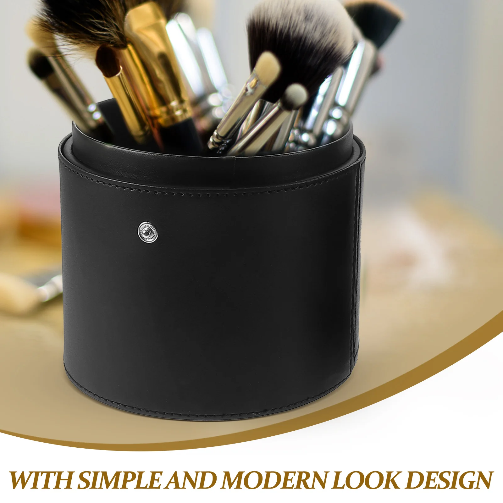 Portable Makeup Brush Holder Travel Makeup Brush Case Makeup Brush Storage Bucket with Lid