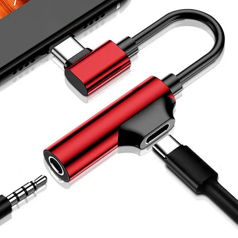 Adaptador de conector de auriculares USB C multifunción, Conector de auriculares tipo C a auriculares, Adaptador de Audio Compatible con la mayoría de los auriculares, 3,5mm