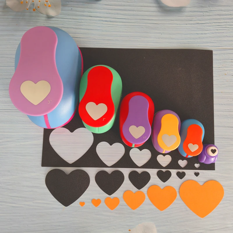 Heart Shape Paper Hole Punch EVA Foam Cutter For Greeting Card Handmade Scrapbook Craft Children School Cutting Tool