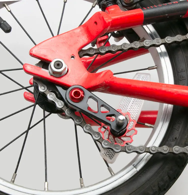 Für Singlespeed-Spannrolle, Fahrradkette, Aluminiumlegierungs-Führungsrolle, Kettenblattspreizer, Hinteres Schaltwerk, Reißverschluss – Detail 1