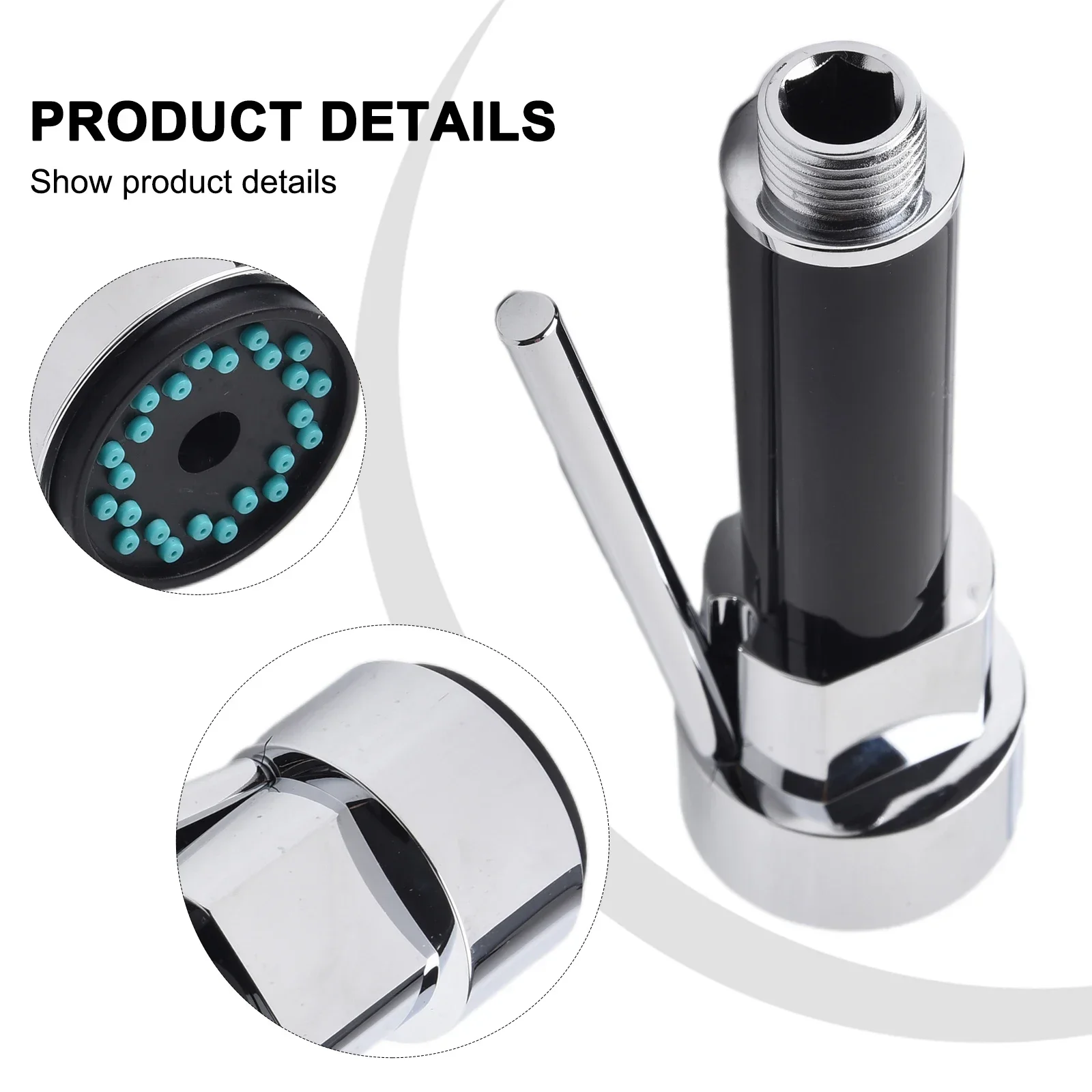 Pull Out Kitchen Faucet Spray Head Handheld Sprayer ABS Plastic Anti-splash Nozzle High Pressure Bathroom Sink Tap Replacement