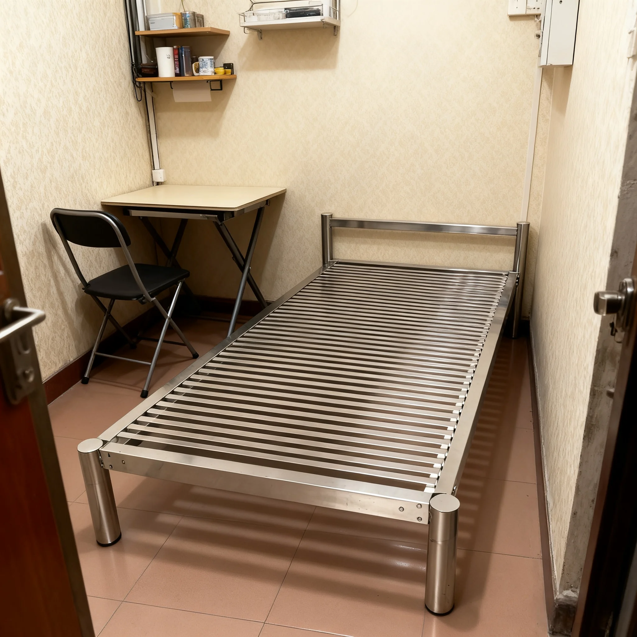 Modern and Simple 304 Stainless Steel Bed Frame-Thickened Heavy-Duty Eco-Friendly Easy Assembly