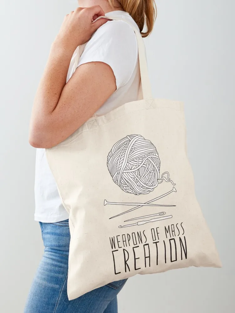 

Weapons Of Mass Creation - Knitting Tote Bag Handbags women Women bags canvas tote bag cloth bag woman