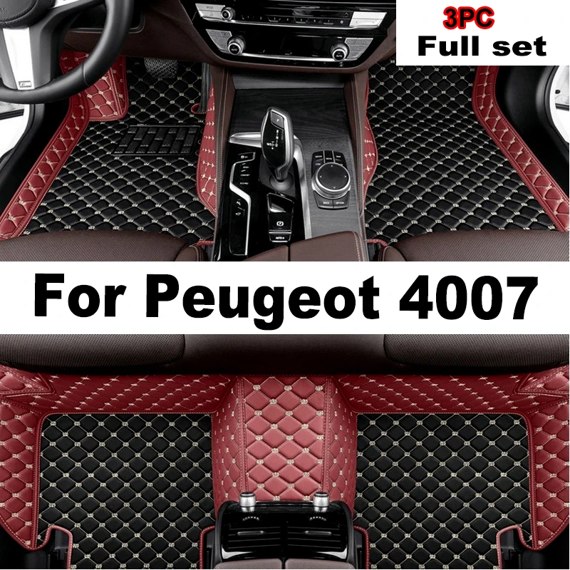 

Car Floor Mats For Peugeot 4007 Mitsubishi Outlander Citroën C-Crosser 2007~2012 Rugs Carpets Leather Mat Pad Car Accessories