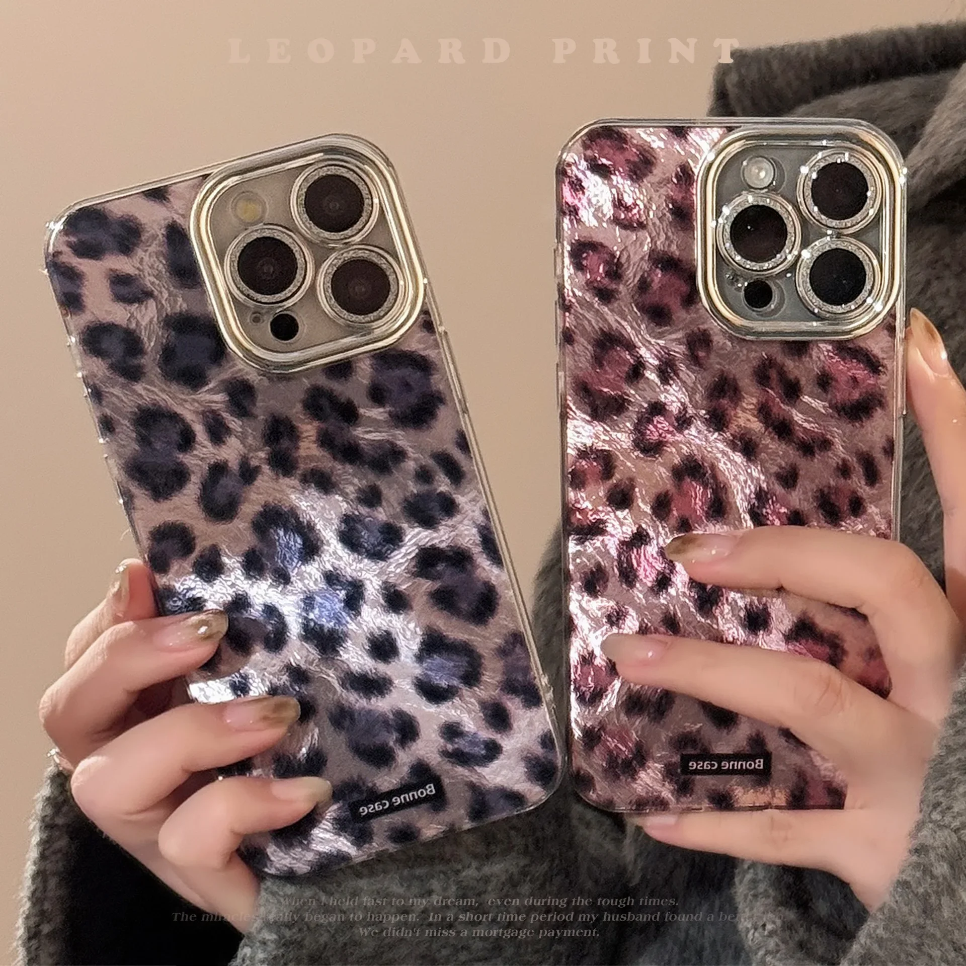 Personality Hottie Leopard Print Phone Case for IPhone16 15 14 12 13 11 Pro ProMax Plus X XR Shockproof Phone Cover