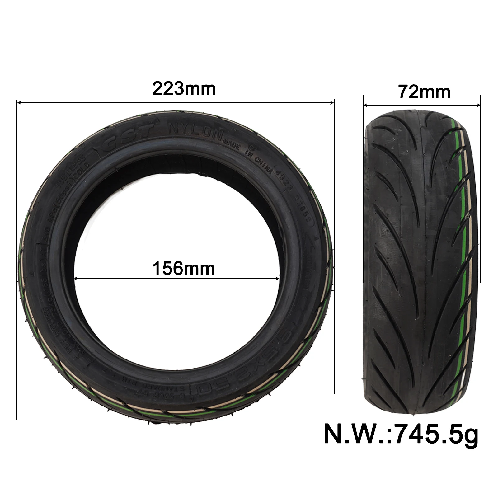 مريحة 9 5 بوصة 9 5x2 5 إطارات الإصلاح الذاتي لايحتاج ل NIU KQI3 سكوتر كهربائي خيار استبدال ممتاز