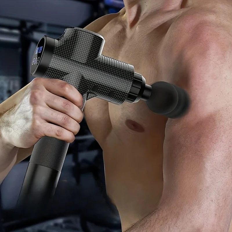 

Электрический массажер для глубоких мышц (фасциальный пистолет) 30 скоростей, модель 2026 года, с шумоподавлением, для восстановления после тренировок в спортзале и дома, для мужчин и женщин