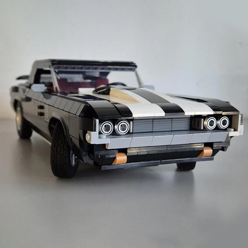 1300 قطعة MOC دودج تشالنجر R T الخالق نموذج اللبنات هدايا عيد الميلاد العمارة تجميع لتقوم بها بنفسك لعبة التعليم عيد ميلاد