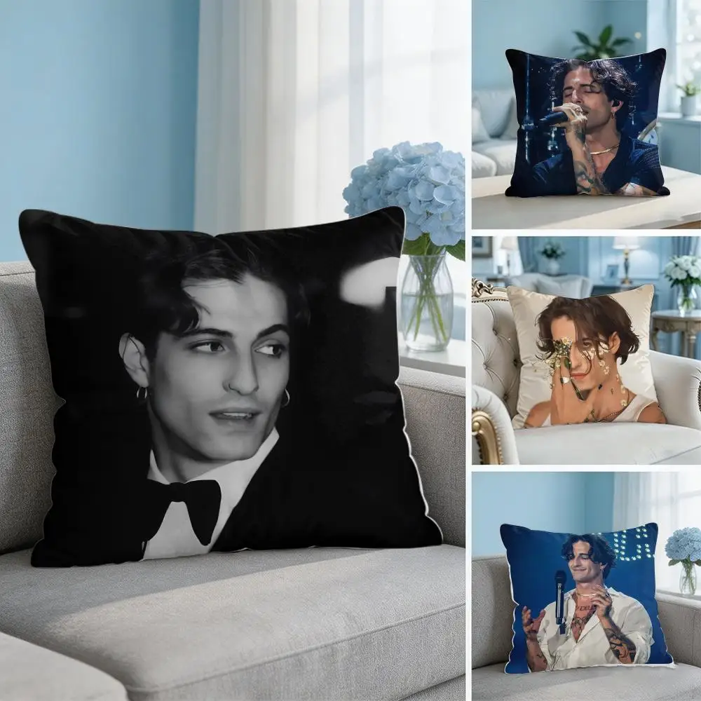 Singer D-damiano David Cushion Cover Soft Short Plush Throw Pillow Cover Hidden Zipper Cutecore Sofa Bedroom Home Decor