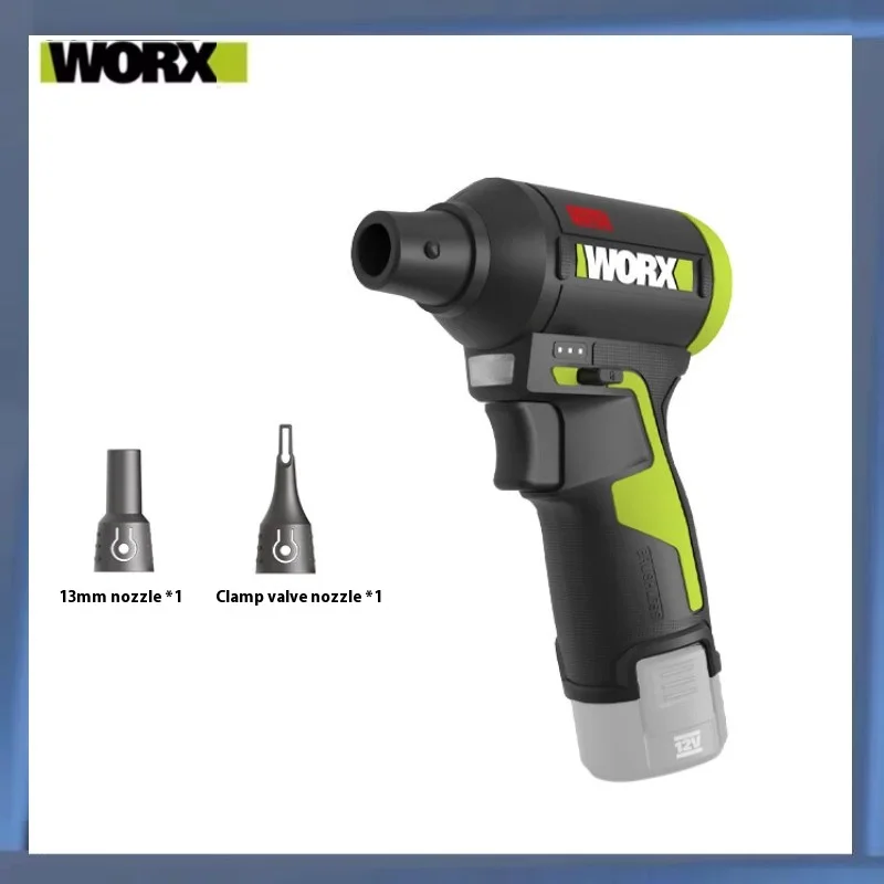 WORX WU094 12 فولت ستبليس سرعة ESD آمنة بدون فرش ليثيوم إعصار منفضة منفاخ مروحة تربو أداة تنظيف فعالة