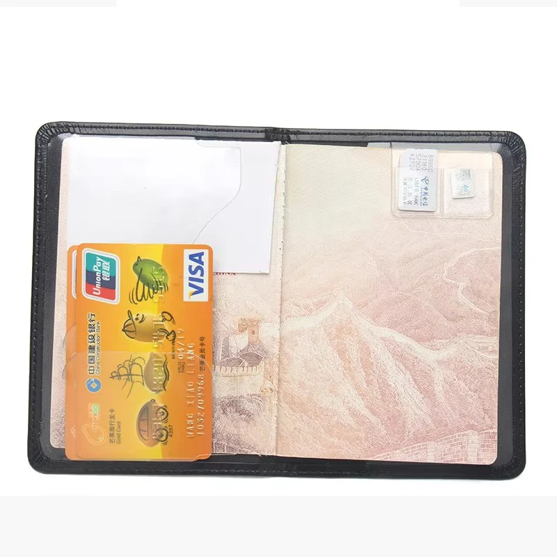 Vietnam Passport Holder Travel Wallet Fashion Pu Passport Covers with SIM Card Holder Travel Document Orgainzer