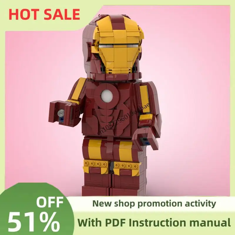 

Новинка, 789 шт., хит продаж, знаменитый герой, фильм Moc, железная модель, строительные блоки, фигурка, креативные идеи «сделай сам», детские игрушки, подарки на день рождения, Рождество