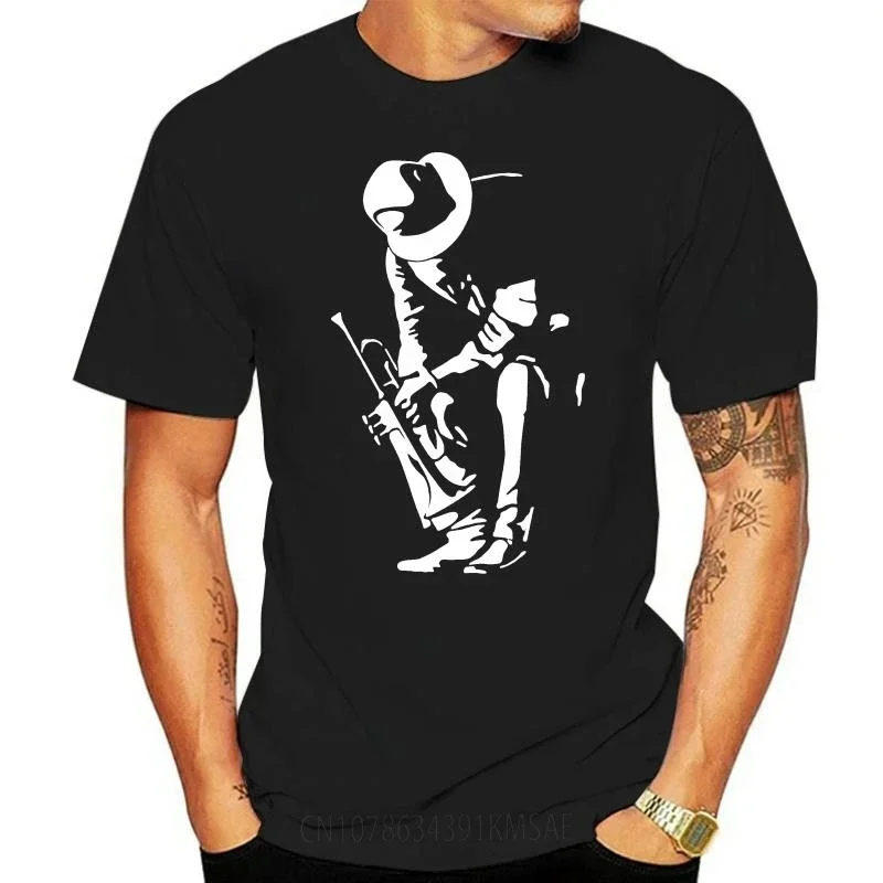 New Style Trumpet Player Jazz Music Tshirt Men Women Building Anti-Wrinkle Cool Graphic Tops Funky Fashion Streetwear