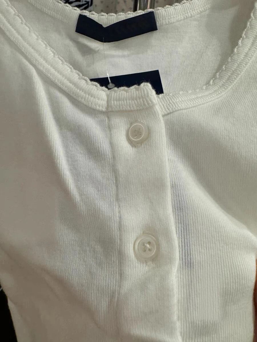 الدانتيل تقليم الأبيض سليم تانك القمم امرأة الصيف القطن أكمام بسيطة الأساسية سترات Preppy نمط الحلو لطيف المحاصيل القمم Y2k بروتيل #6