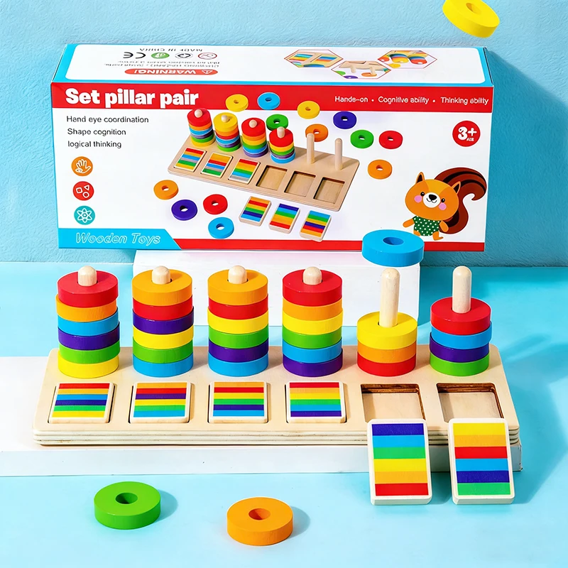 Montessori Memory Training Col - Gymnastic Ring Wood ulasan dan harga
