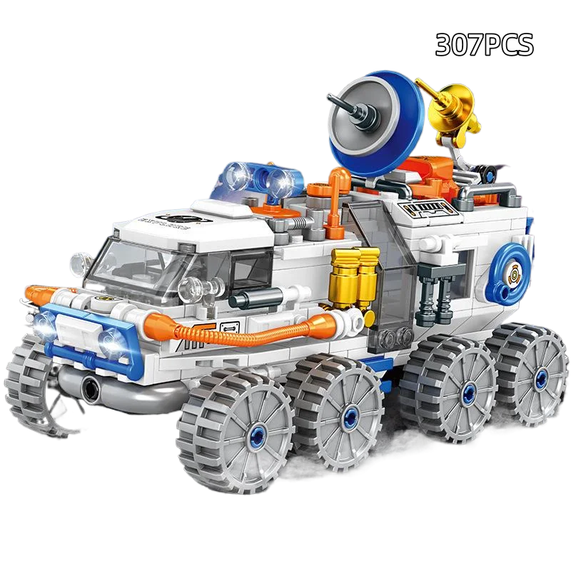 جديد رائد الفضاء مدينة المكوك صاروخ الأقمار الصناعية اللبنات محطة الفضاء زحل الشكل رجل الطوب مجموعة هدية للأولاد #2