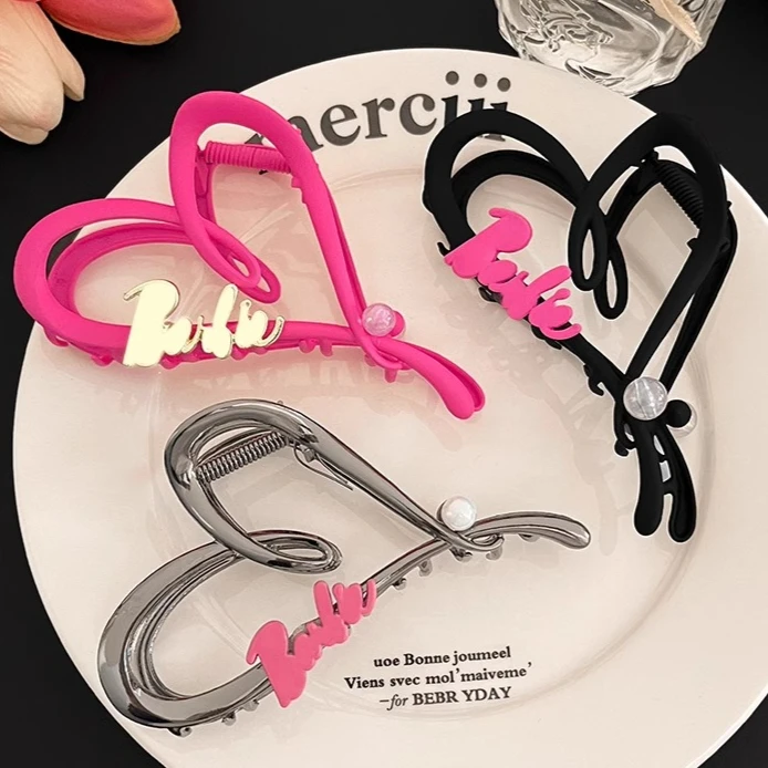 New Fashion Barbies Grip Clip Kawaii Hairpin Metal Hair Accessories Cute Cartoon Ponytail Headwear Exauisite Girl Gift Gripper