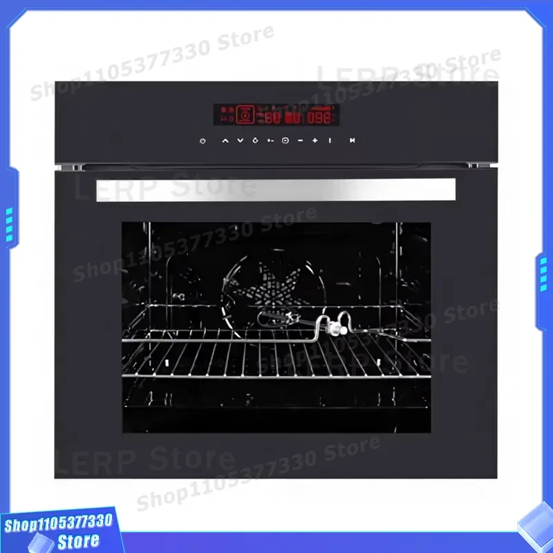 71L Single Embedded Electric Oven 60cm Glass Door 12 Functions Energy Saving Hot Air Convection Touch Sensor Control